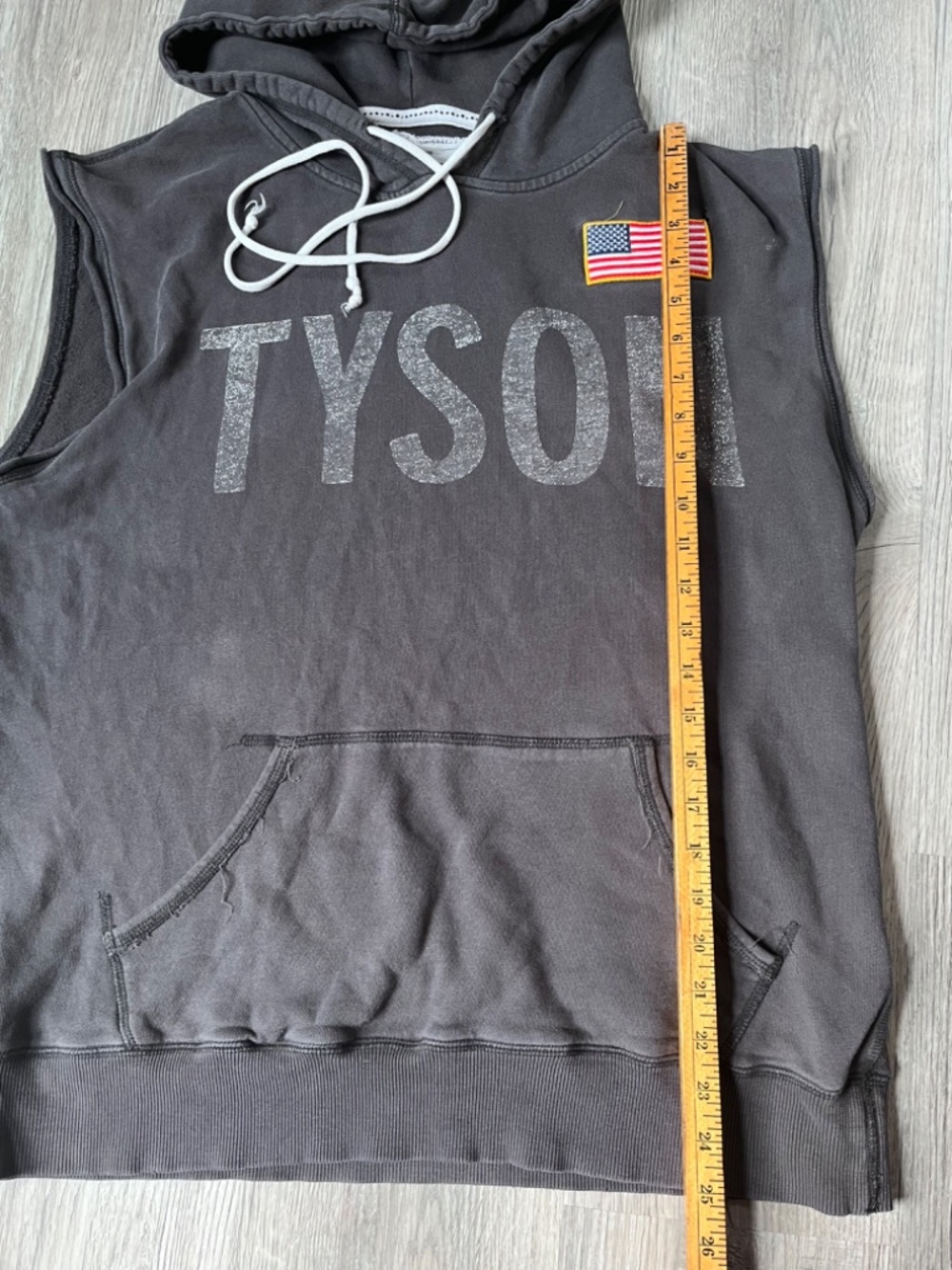 Roots of Fight Mike Tyson Sleeveless Hoodie Sweatshirt Size Large Rare Vintage - Picture 5 of 9